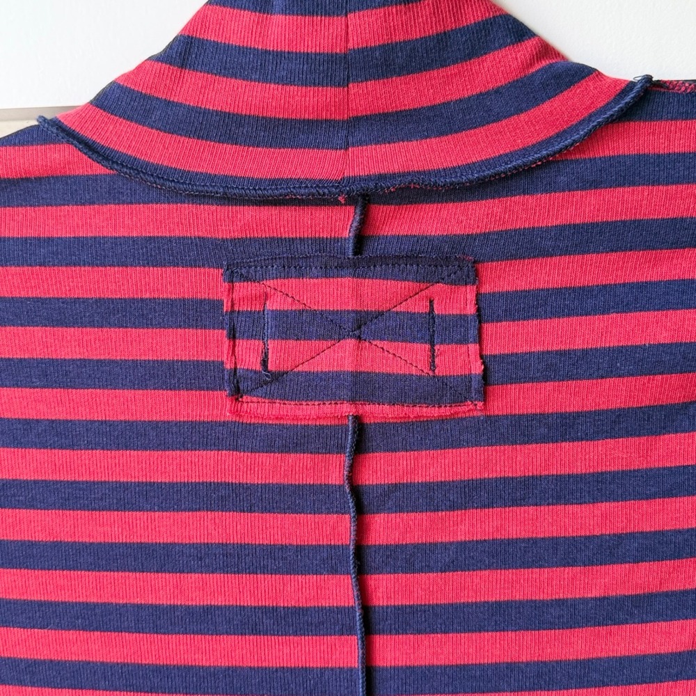 We The Free Free People Americana Combo Striped Turtleneck Red Blue Small NWT - Picture 4 of 11